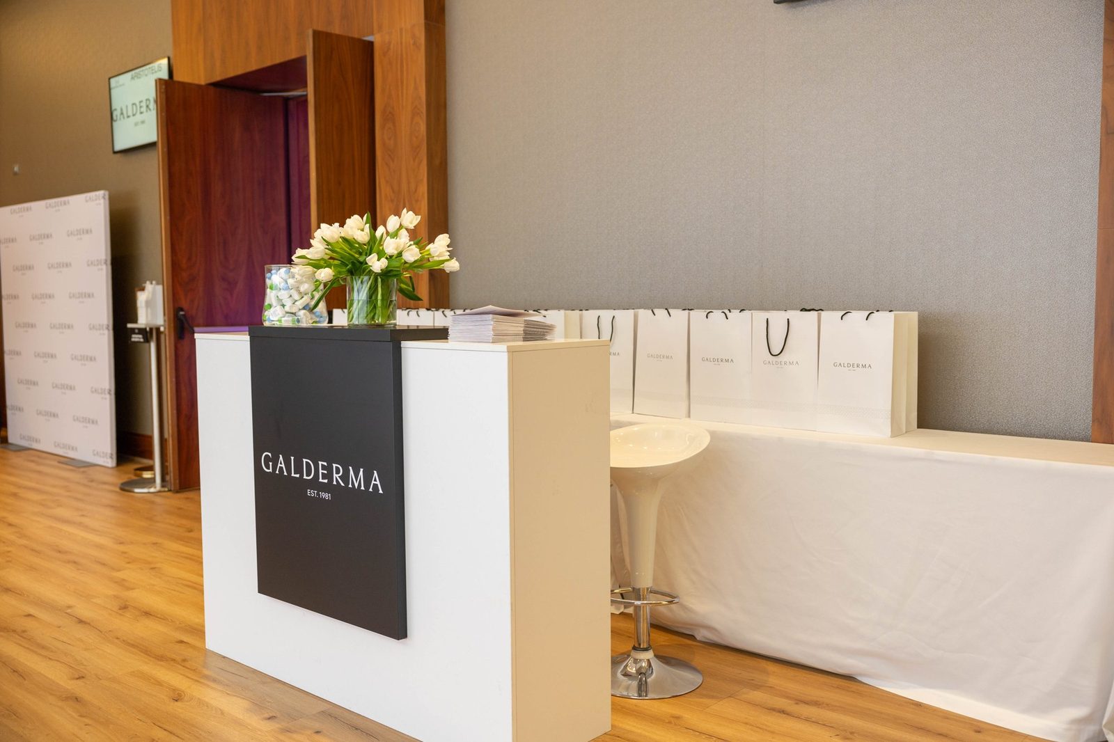 Registration desk in the foyer